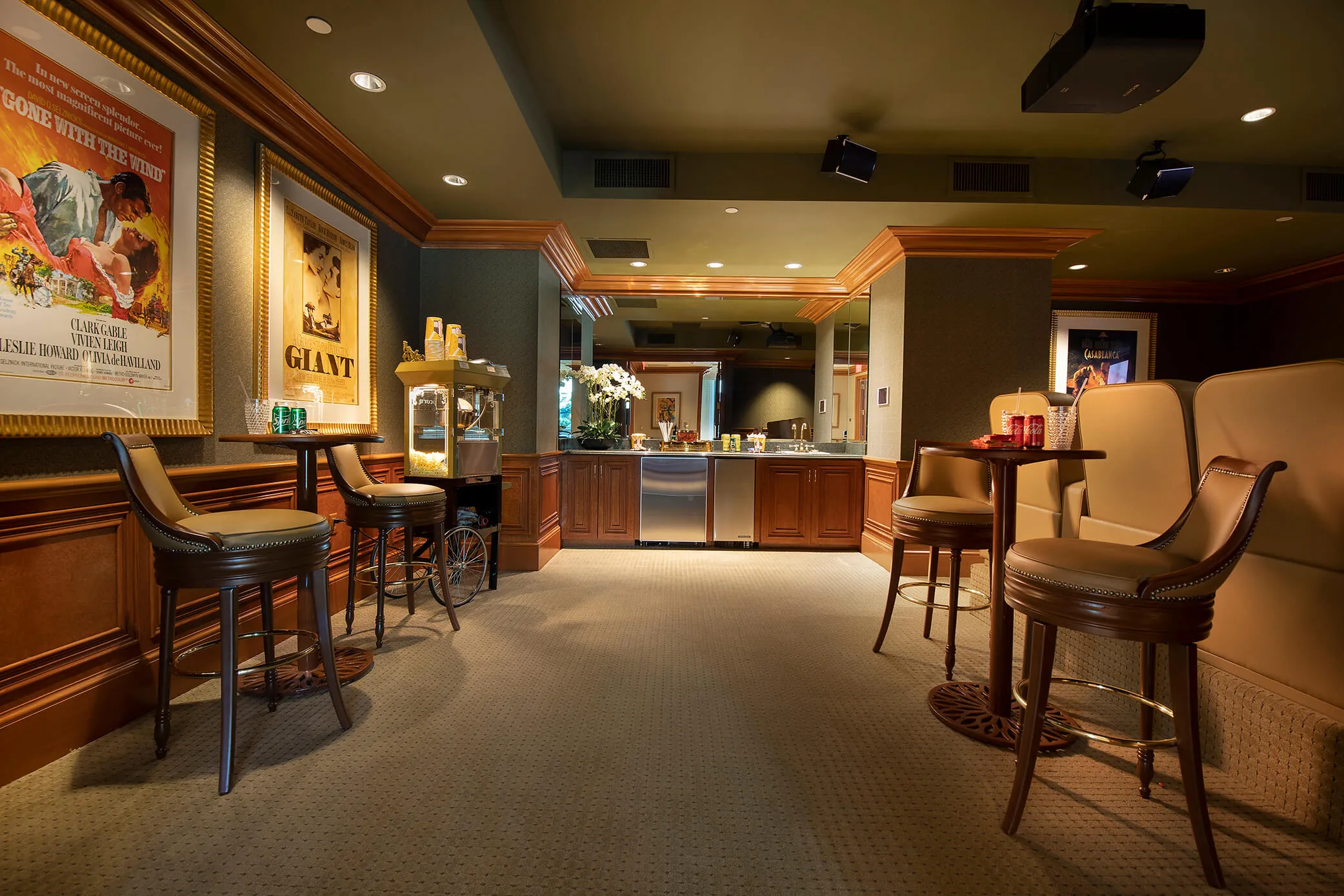 The private screening room
